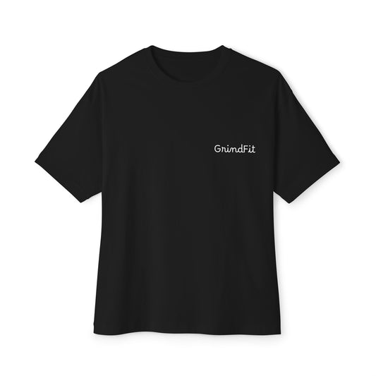 GrindFit Unisex Oversized Boxy Tee - Casual Workout Shirt, Gym Apparel, Coffee Lover Gift, Daily Motivation Tee, Relaxed Fit T-Shirt