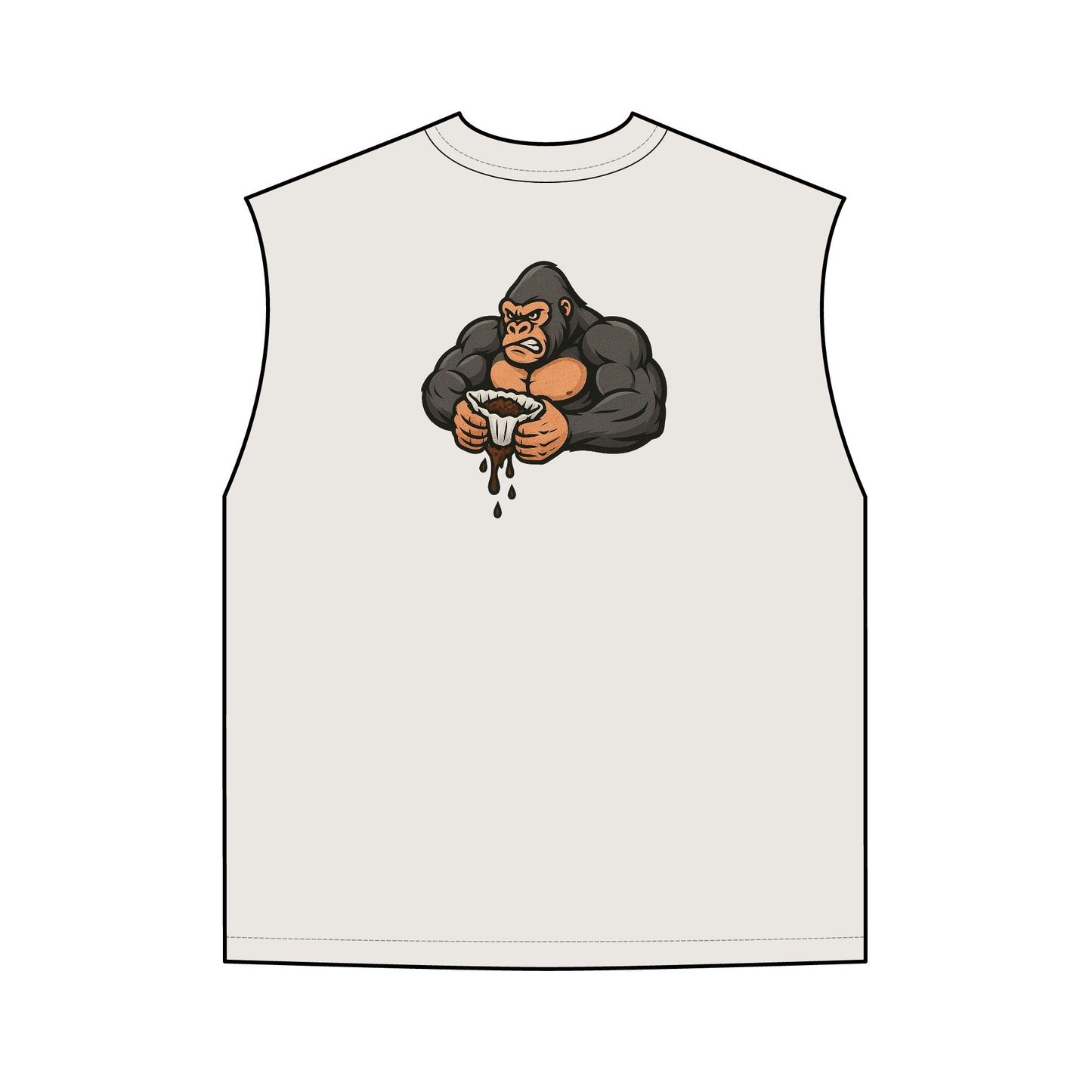 Men's Faded Muscle Tank, Casual Summer Apparel, Workout Gear, Streetwear, Gorilla Graphic Tee