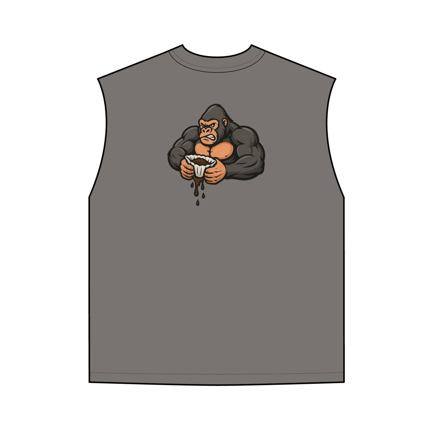 Men's Faded Muscle Tank, Casual Summer Apparel, Workout Gear, Streetwear, Gorilla Graphic Tee