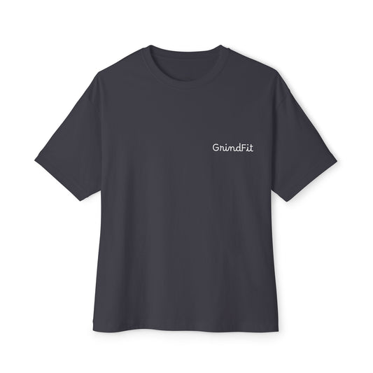 GrindFit Unisex Oversized Boxy Tee - Casual Workout Shirt, Gym Apparel, Coffee Lover Gift, Daily Motivation Tee, Relaxed Fit T-Shirt