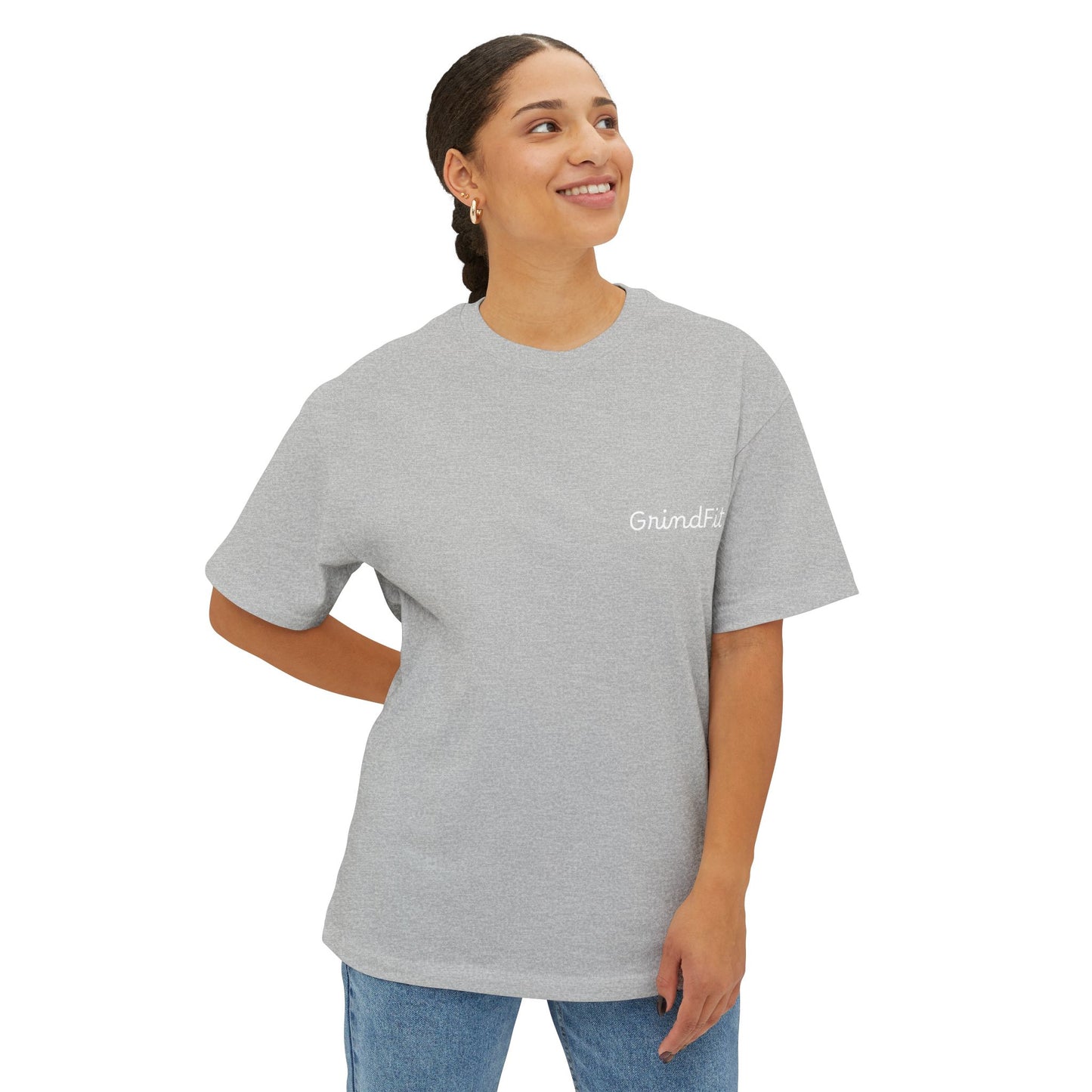 GrindFit Unisex Oversized Boxy Tee - Casual Workout Shirt, Gym Apparel, Coffee Lover Gift, Daily Motivation Tee, Relaxed Fit T-Shirt
